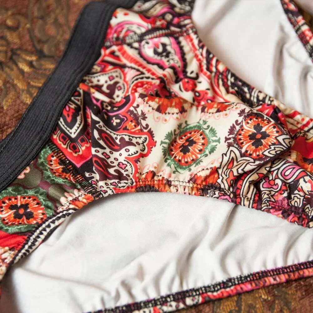 Mens Boho Paisley Print Brief Handmade - Picture 4 of 5